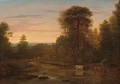 A Landscape after Sunset c1819 By Washington Allston