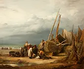 View on the Coast at Hastings 1832 By John Linnell