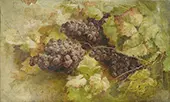 Still Life with Grapes By Giovanni Segantini