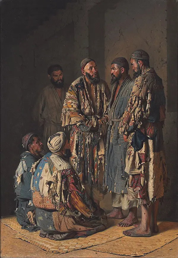 Politicians in Opium Shop Tashkent 1870 By Vasily Vereshchagin