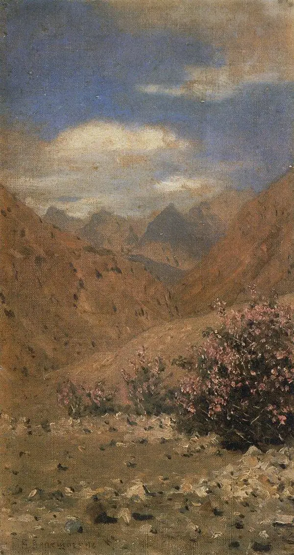 Roses in Ladakh 1874 By Vasily Vereshchagin