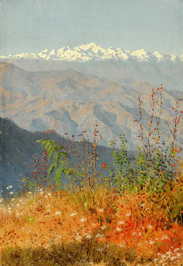 Sunset in the Himalayas By Vasily Vereshchagin