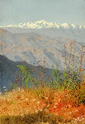 Sunset in the Himalayas By Vasily Vereshchagin