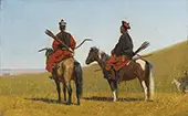 Two Chinese Horsemen on the Steppe By Vasily Vereshchagin