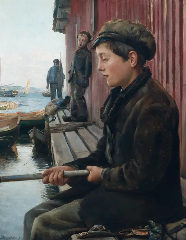 Fisherman Boy By Hans Heyerdahl
