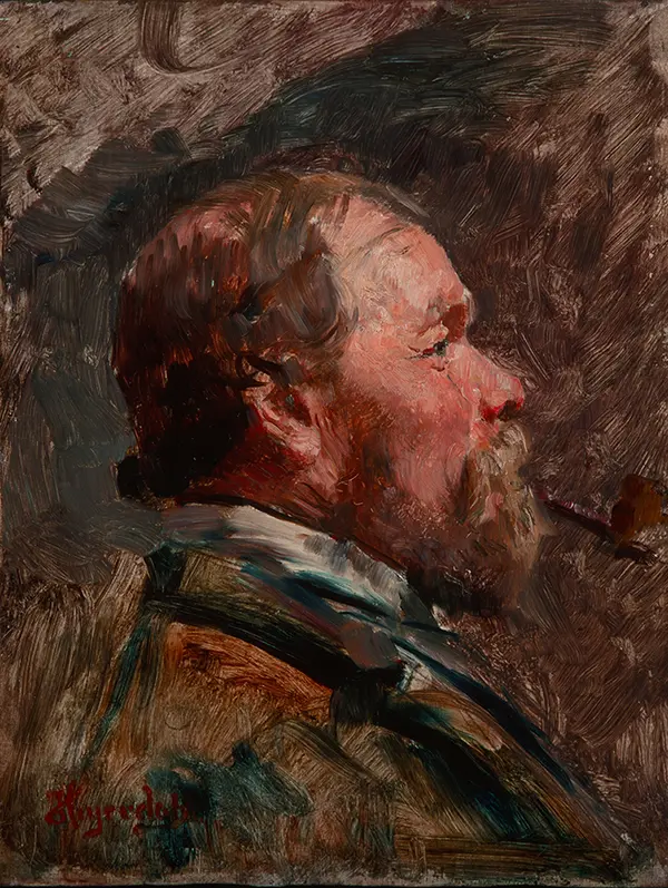 Male Portrait By Hans Heyerdahl