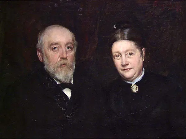 Portrait of the Artist's Parents By Hans Heyerdahl