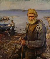 The Old Fisherman 1891 By Hans Heyerdahl