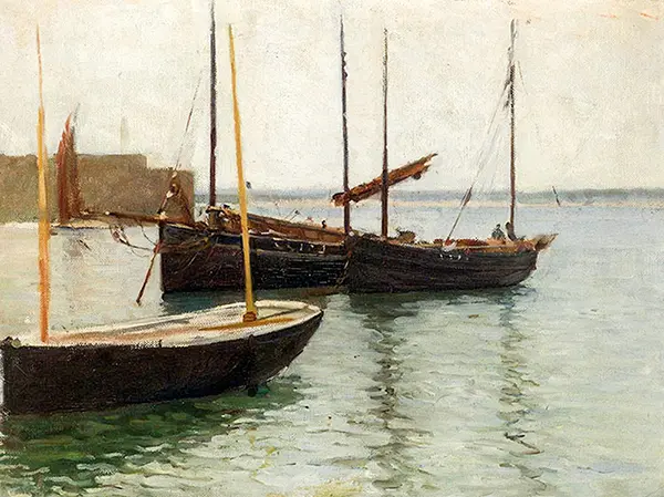 Fishing Boats at Anchor c1909 By Helen Galloway McNicoll