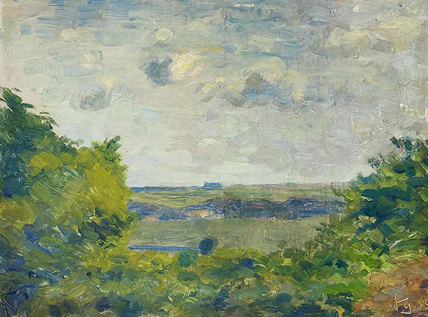 Landscape Dansk Landskab By Harald Giersing