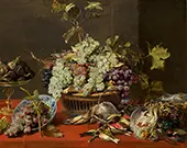 Still Life with Grapes and Game c1630 By Frans Snyders