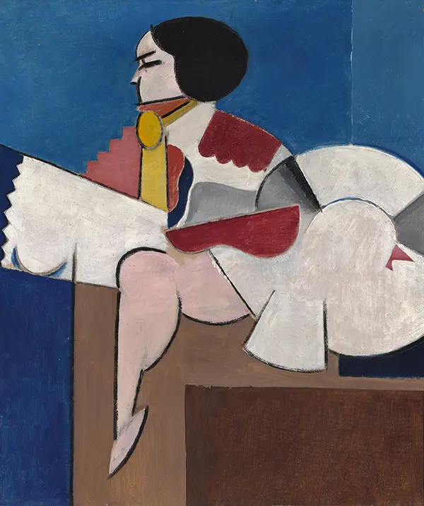 Seated Dancer with the Head Resting on the Hand 1919 By Harald Giersing