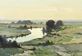 The River Bend By Edward Seago