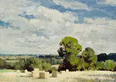 The Harvest Field Norfolk By Edward Seago