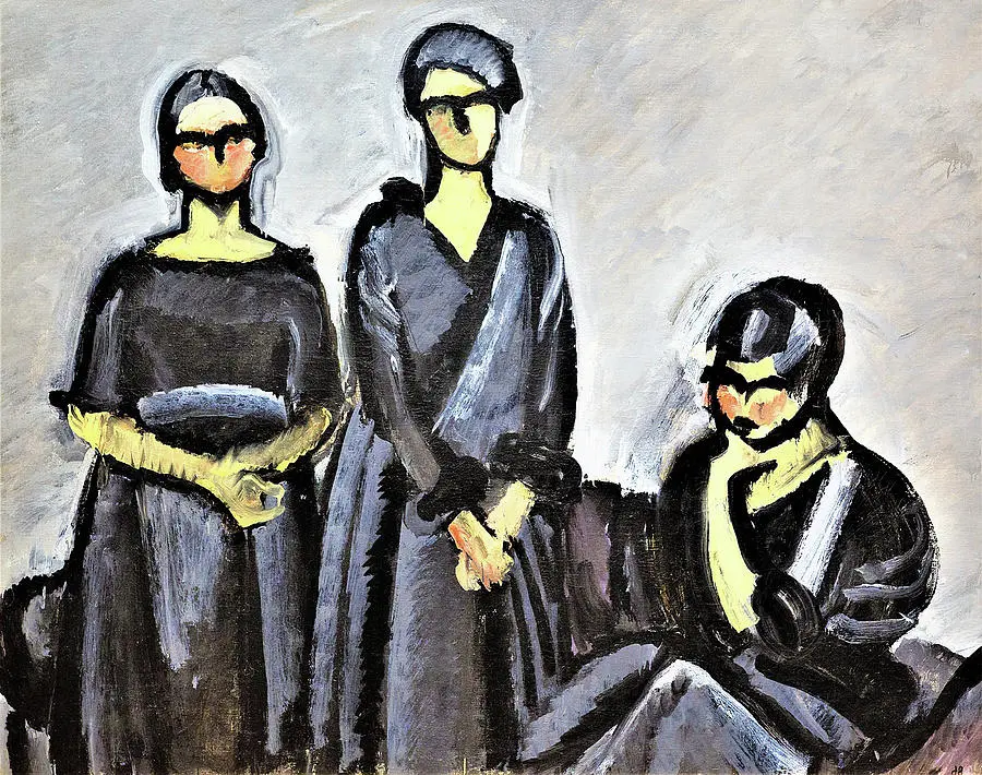 Three Ladies in Black By Harald Giersing