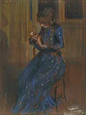 Girl in a Blue Dress c1891 By Philip Wilson Steer