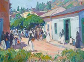 Figures Strolling on a Street 18 By Mary Bradish Titcomb