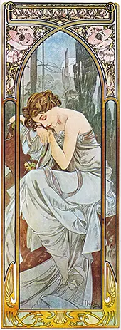 Night's Rest from the Times of the Day By Alphonse Mucha