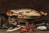 Still Life with Fish in a Ceramic Collander By Clara Peeters