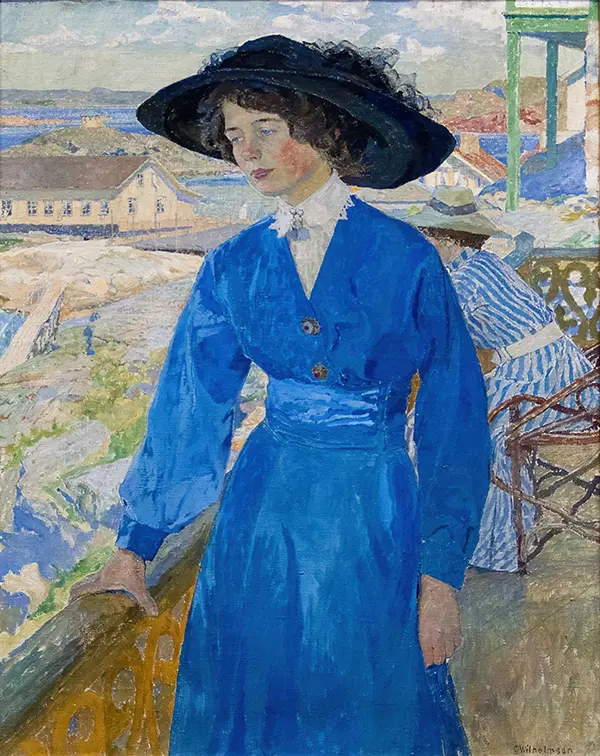 Girl in Blue 1910 By Carl Wilhelmson