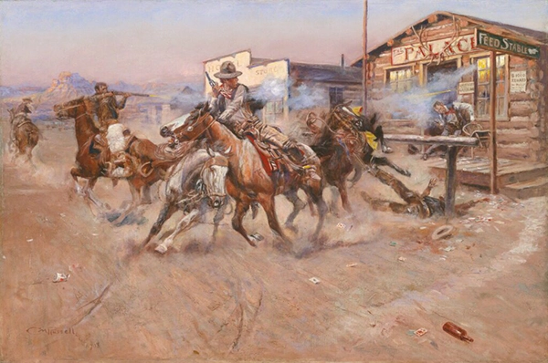 Smoke of A.45 By Charles M Russell