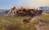 The Buffalo Hunt By Charles M Russell
