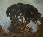 An Oak Tree by a Farm By Frederick Hall
