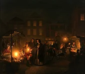 A Night Market 1840 By Petrus van Schendel