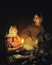 At the Night Market By Petrus van Schendel