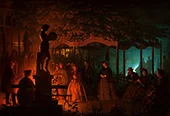 Bengal Lights Evening at Vaux Hall Parc in Brussels By Petrus van Schendel