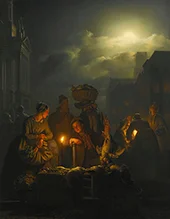 Dutch Night Market in the Kaasmarkt Rotterdam By Petrus van Schendel