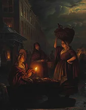 Moonlight Market By Petrus van Schendel