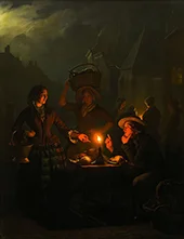 Night Market at the Groenmarkt the Hague By Petrus van Schendel