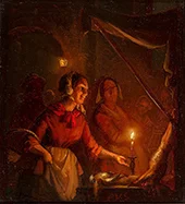 The Poultry Seller c1860 By Petrus van Schendel