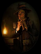 The Young Flageolet Player By Petrus van Schendel