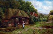 A Farmstead in Summer near Ledbury Herefordshire c1880 By Robert John Hammond