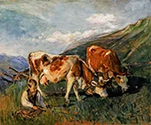 In the High Pasture in Switzerland 1904 By Elizabeth Nourse