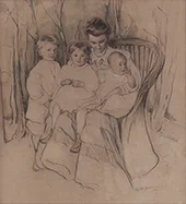 Mother and Three Children 1906 By Elizabeth Nourse