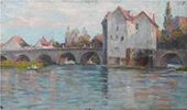 Country View of a Village with the Seine By Elizabeth Rockefeller Strong
