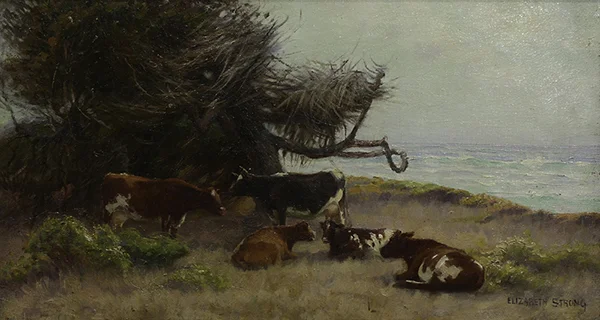Cows along the Shore By Elizabeth Rockefeller Strong
