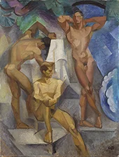 Youths Bathing 1914 By Georg Pauli