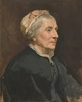 Portrait of an Older Woman By Edwin Austin Abbey