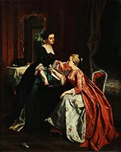 Ladies in Salon 1857 By Auguste Serrure