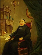 Seated Priest By Auguste Serrure