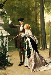 Two Lovers By Auguste Serrure