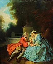 Two Women and a Man By Auguste Serrure