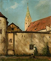 Courtyard of the Castle in Pappenheim By Curt Agthe