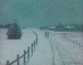 A Winter Evening Walk By Birge Harrison