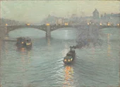 Evening on the Seine 1888 By Birge Harrison