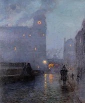 Grand Central and the Biltmore in Hazy Twilight By Birge Harrison